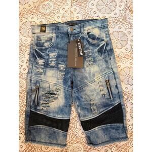 Men's XS // boys XL denim distressed shorts BNWT